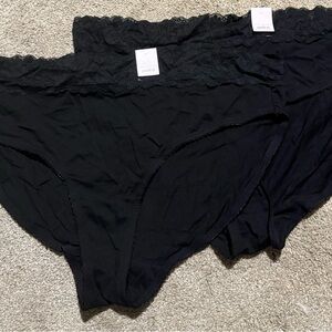 Auden Black Lace Waist Panties 2 pack size 4XL